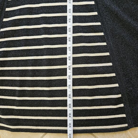 J.McLaughlin Emilie Dress Womens XS Sleeveless Knit Black/Gold Metallic Tank - Picture 12 of 12